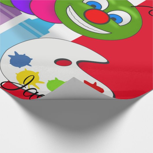 glänzendes Wrapping Paper, farbiger Wurm Geschenkpapier (Ecke)