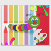 glänzendes Wrapping Paper, farbiger Wurm Geschenkpapier (Flach)