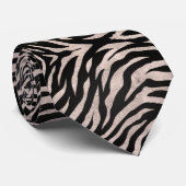 Glänzendes Zebra Wildtier-Muster Krawatte (Gerollt)