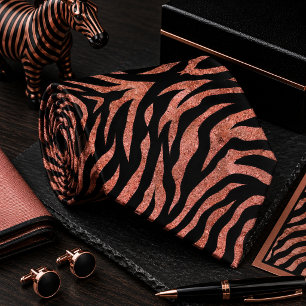 Glänzendes Zebra Wildtier-Muster Krawatte