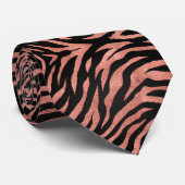 Glänzendes Zebra Wildtier-Muster Krawatte (Gerollt)