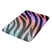 Glänzendes Zebrastreifen-Muster Badematte (Schrägansicht)