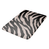 Glänzendes Zebrastreifen-Muster Badematte (Schrägansicht)