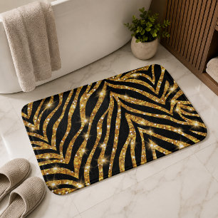 Glänzendes Zebrastreifen-Muster Badematte