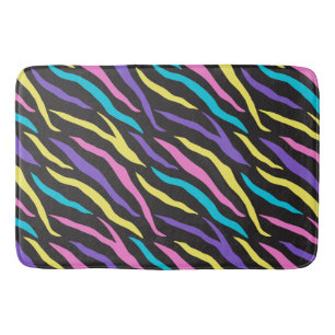 Glänzendes Zebrastreifen-Muster Badematte