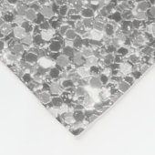 Glanzfunkel Silver Gray Glitzer Pattern Fleecedecke (Ecke)
