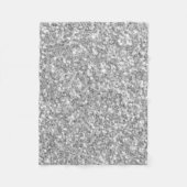 Glanzfunkel Silver Gray Glitzer Pattern Fleecedecke (Vorderseite)