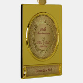 GlanzGold 50. Hochzeitstag Banner-Ornament Gold (Rechts)