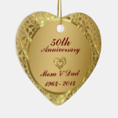 GlanzGold 50. Hochzeitstag Keramikornament (Rechts)