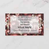 Glanzlichter abstrakte Rose Weihnachtsbällchen Bus Visitenkarte (Rückseite)