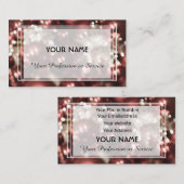 Glanzlichter abstrakte Rose Weihnachtsbällchen Bus Visitenkarte (Vorne/Hinten)