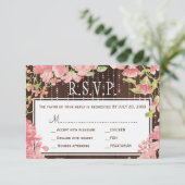 Glanzlichter Birnen Stallholz Hochzeit Rsvp Karte (Stehend Vorderseite)