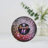 Glanzlichter Moderner Chic Sweet 16 Party Einladung (Stehend Vorderseite)