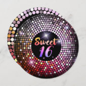 Glanzlichter Moderner Chic Sweet 16 Party Einladung (Vorne/Hinten)