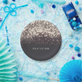 Glanzlichter Romantische Grau Moderne Hochzeit Pappteller (Party)