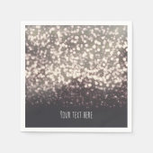 Glanzlichter Romantische Grau Moderne Hochzeit Serviette (Vorderseite)