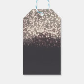 Glanzlichter Romantischer Grau Moderner Glanz Geschenkanhänger (Rückseite)