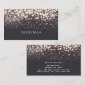 Glanzlichter Romantischer Grau Moderner Glanz Visitenkarte (Vorne/Hinten)