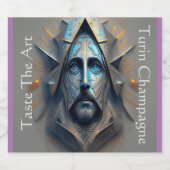 Glanzmarkierungen für Weinflaschen (4" x 3,5") Schaumweinetikett (Einzelnes Label)