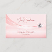 Glanzpastellrosa mit glänzender Diamant Stilvoll Visitenkarte (Vorderseite)