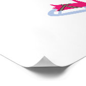 Glanzpinguin auf Eiskates Poster (Ecke)