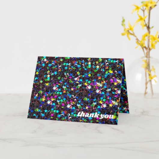 Glanzsterne danke karte (Gelbe Blume)