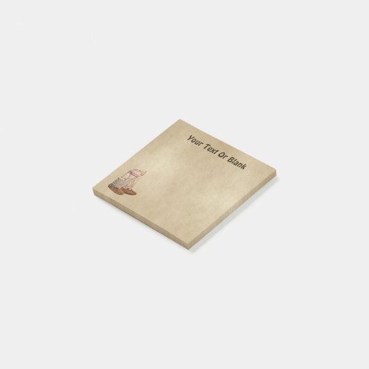 Glanzstücke auf altem Papier Post-it Klebezettel (angewinkelt)