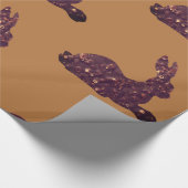 Glanzwackelpapier, Schokoladenkaninchen Geschenkpapier (Ecke)