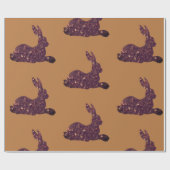 Glanzwackelpapier, Schokoladenkaninchen Geschenkpapier (Flach)