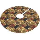 Glanzwein-Weihnachtsbaumrock Polyester Weihnachtsbaumdecke (Schrägansicht)