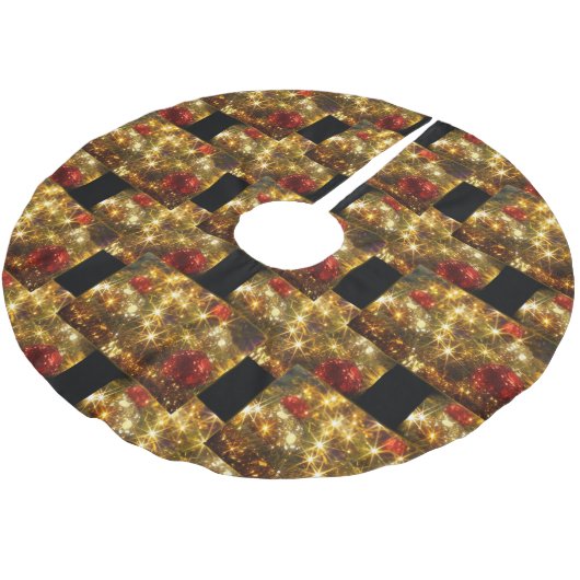 Glanzwein-Weihnachtsbaumrock Polyester Weihnachtsbaumdecke (Schrägansicht)