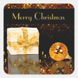 Glanzzeit Weihnachten Quadratischer Aufkleber