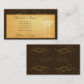 Glas Сhampagne Visitenkarten Visitenkarte (Vorne/Hinten)