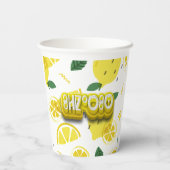 Glas aus Acrylglas, elqares-lCitron Pappbecher (Rückseite)