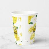 Glas aus Acrylglas, elqares-lCitron Pappbecher (Rechts)