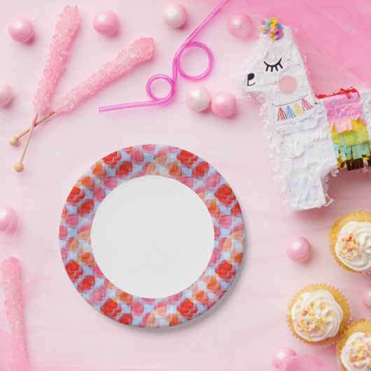 Glas aus Designstruktur Hintergrund Pappteller (Party)