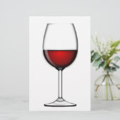 GLAS AUS ROTEM WEIN BRIEFPAPIER (Stehend Vorderseite)