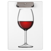 GLAS AUS ROTEM WEIN KLEMMBRETT (Vorderseite)