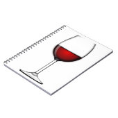 GLAS AUS ROTEM WEIN NOTIZBLOCK (Linke Seite)