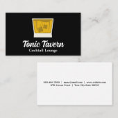 Glas aus Whiskey und Eis Visitenkarte (Vorne/Hinten)