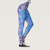 Glas befleckt in Blauem u. in Rotem Leggings (Rechts)