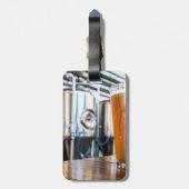 Glas Bier am Microbrewery Gepäckanhänger (Rückseite vertikal)
