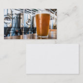 Glas Bier am Microbrewery Visitenkarte (Vorne/Hinten)