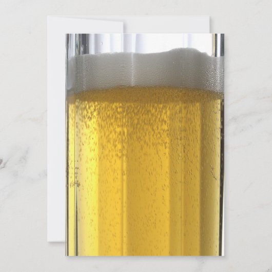 Glas Bier Bachelor Party Einladung (Rückseite)