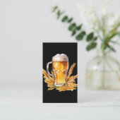 Glas Bier| Bier Garden | Weizen Visitenkarte (Stehend Vorderseite)