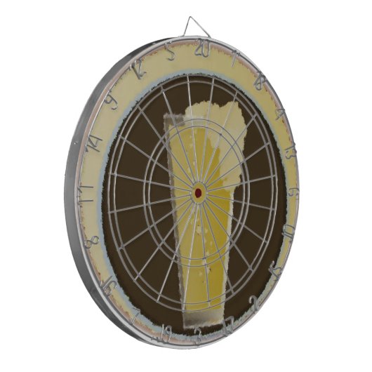 Glas Bier Dartscheibe (Vorderseite Links)