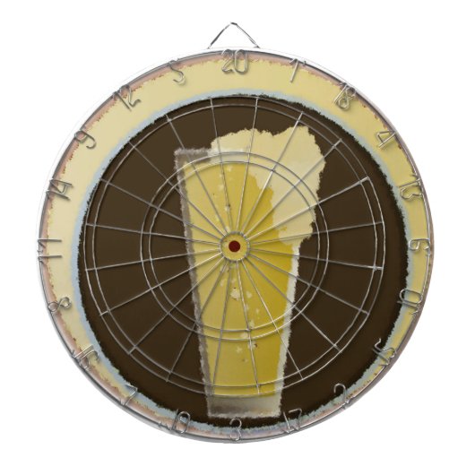 Glas Bier Dartscheibe (vorne)