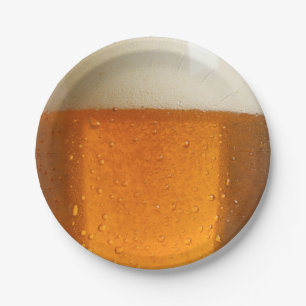 Glas Bier Pappteller