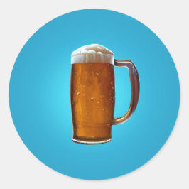 Glas Bier Runder Aufkleber