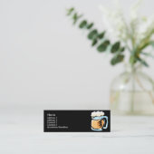 Glas Bier-Visitenkarten Mini Visitenkarte (Stehend Vorderseite)